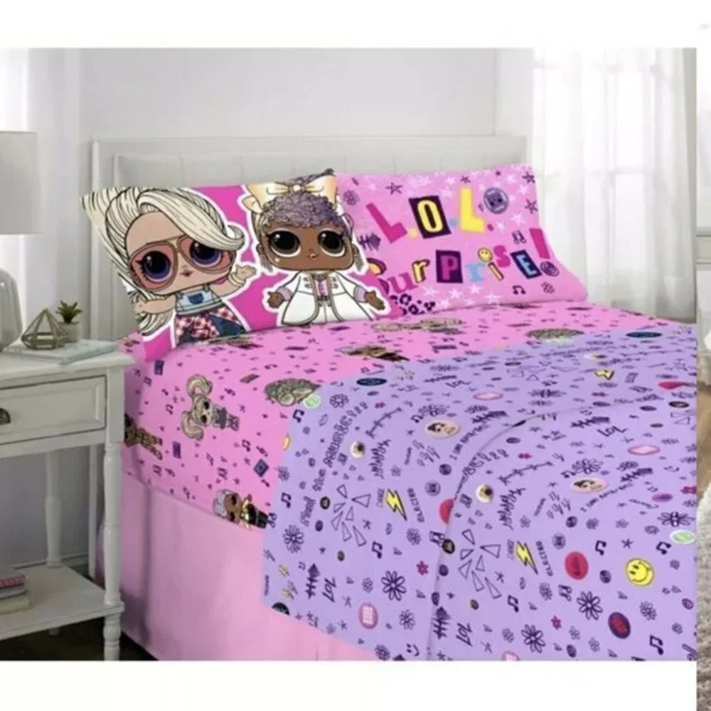 L.O.L. Surprise Remix Sheet Set Kids Bedding 4-Piece Full Size Microfiber NEW